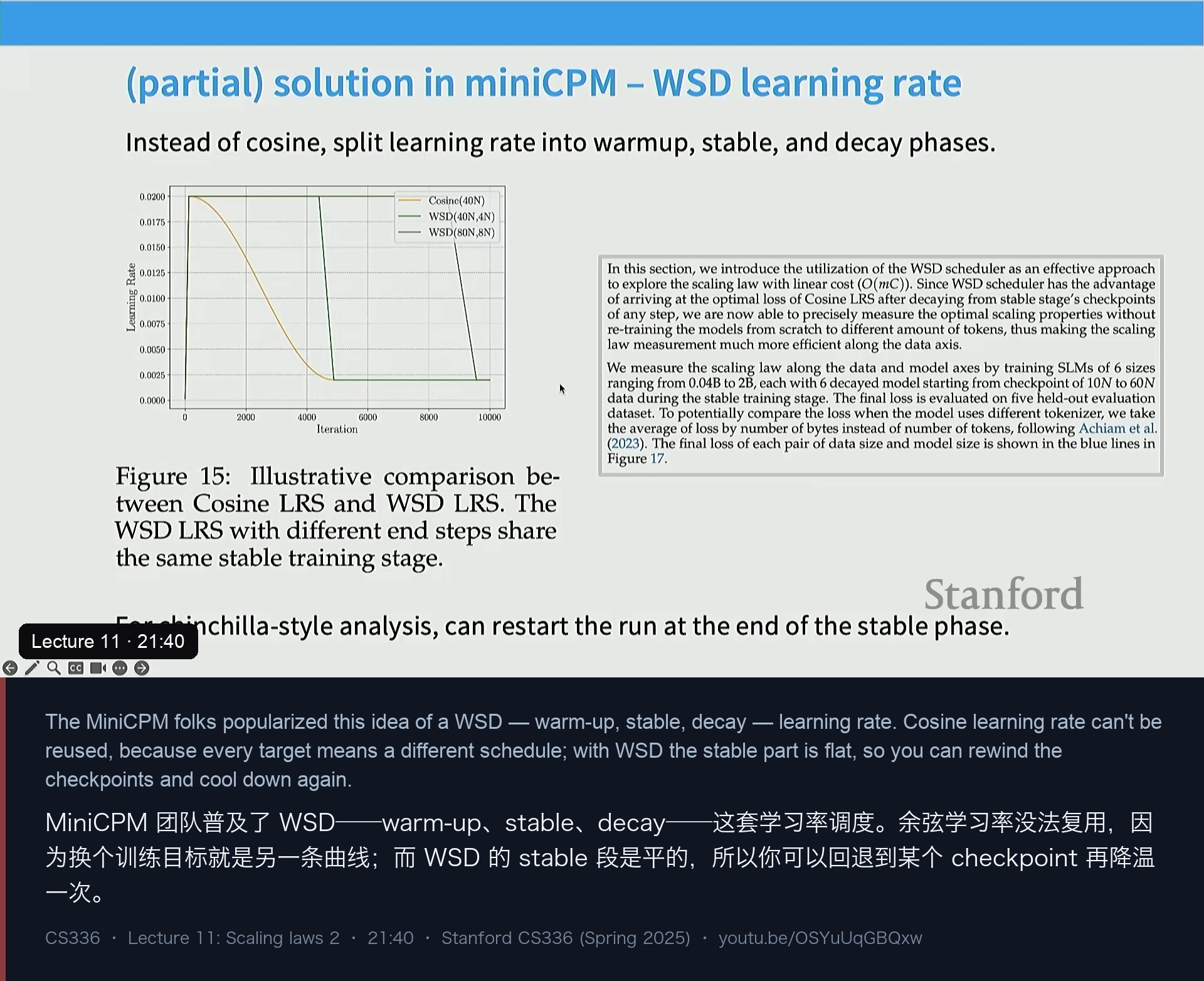 图 5｜WSD：把学习率拆成 warm-up、stable、decay 三段